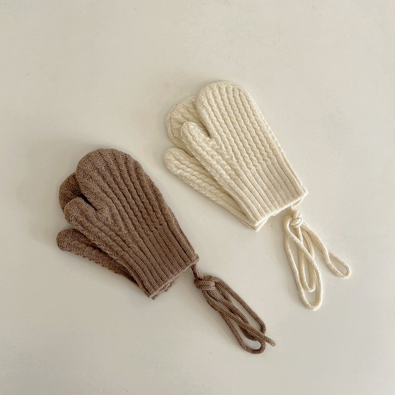 Knitted Fried Dough Twists neck hanging gloves